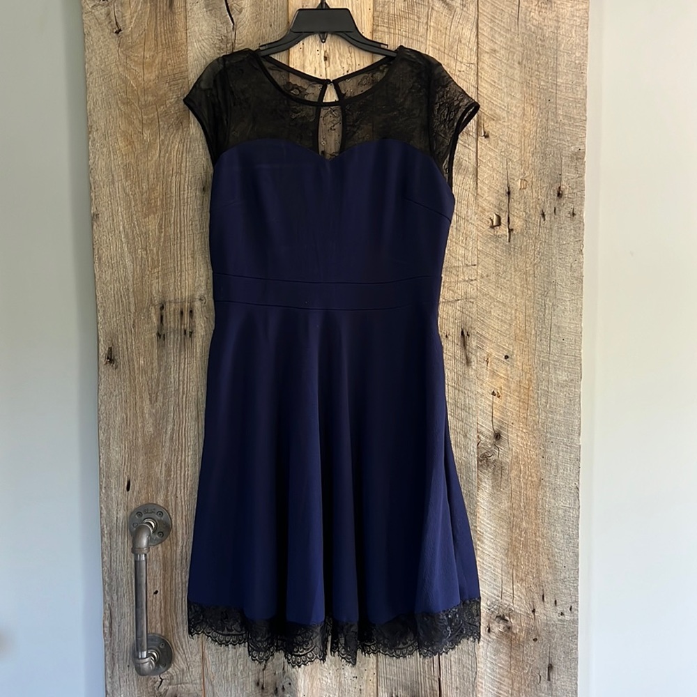 XL women’s pinup navy blue and black dress, NWOT